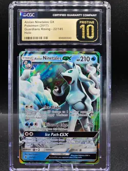 Pokemon TCG Alolan Ninetales GX Guardians Rising 22/145 Holo CGC Pristine 10 - Image 1