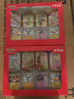 2- Pokemon 4 Mini Tins + 4 Promo Cards Bundle - 151 SAMS CLUB EXCLUSIVE (2-PACK) - Image 1