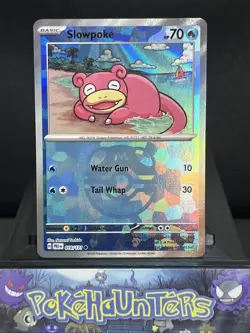 Pokemon Card Slowpoke 018/131 Masterball Holo Prismatic Evolution NM - Image 1