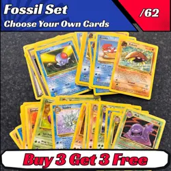 Fossil Pokemon Singles Choose Your Own Cards Vintage Pokemon /62 - Image 1