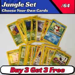Jungle Pokemon Singles Choose Your Own Cards Vintage Pokemon /64 - Image 1