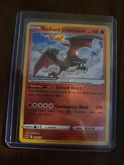 Pokemon TCG Radiant Charizard Crown Zenith Holo Card 020/159 NM Condition - Image 1