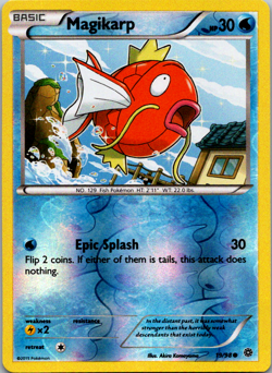 2015 Pokemon Card Magikarp XY Ancient Origins Set 19/98 Reverse Holo - Common NM - Image 1