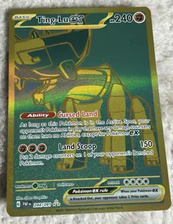 Ting-Lu ex 244/091 Hyper Rare Gold Paldean Fates Pokemon Card NM - Image 1