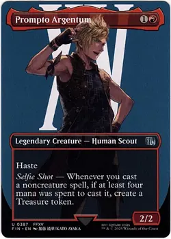 MTG Final Fantasy Prompt Argentum Borderless (Uncommon) - Image 1