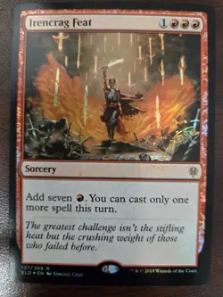 Irencrag Feat NM FOIL Throne of Eldraine MTG FREE SHIPPING - Image 1