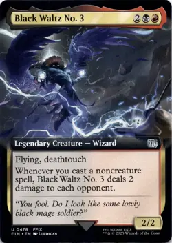 Black Waltz No. 3 EXTENDED ART Final Fantasy Magic MTG NM - Image 1