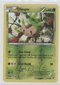 Chespin Reverse Foil Pokemon XY BREAKthrough #9 - Image 1