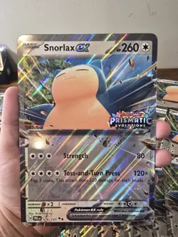 (45) Snorlax ex 076/131 Prismatic Evolutions Stamped JUMBO Promo Pokemon - Image 2