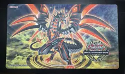 Yugioh Red Eyes Darkness Metal Dragon Playmat OTS Back to Duel Promo Official - Image 1