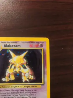 1999 Pokemon Base Set Alakazam Holo Rare Card 1/102 - Image 4
