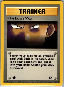The Boss's Way 73/82 1st Edition Non Holo Team Rocket - Pokemon Card - NM - Image 1