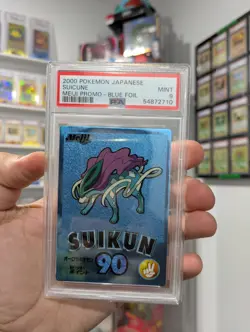 Pokemon Card 2000 PSA 9 SUICUNE Holo Foil Japanese BLUE Meiji Promo POP 58 - Image 1