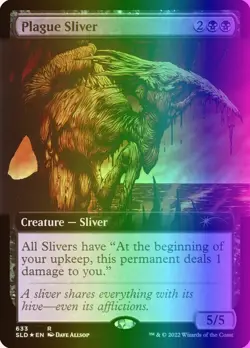 MTG Magic the Gathering Plague Sliver (633/2043) Secret Lair Drop Series LP FOIL - Image 1
