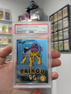 Pokemon Card 2000 PSA 9 RAIKOU Holo Foil Japanese BLUE Meiji Promo POP 31 - Image 1