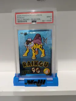 Pokemon Card 2000 PSA 9 RAIKOU Holo Foil Japanese BLUE Meiji Promo POP 31 - Image 3