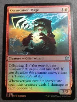 Coruscation Mage - Bloomburrow: Foil Uncommon MTG Card 2024 - Otter Wizard - Image 1