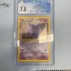 Pokemon Card Gengar 1999 Fossil Holo Card 5/62 CGC 7.5 NM+ - Image 1