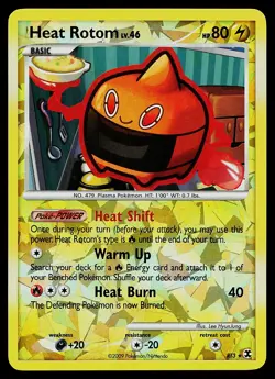 Pokemon Card - Heat Rotom Rising Rivals RT3 Ultra Rare Reverse Holo - Image 1