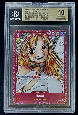 BGS 10 One Piece ST01-007 C Nami - English - Card Collection Red - Graded - Image 1