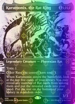 MTG Karumonix, the Rat King (439/530) Phyrexia All Will Be One LP FOIL - Image 1