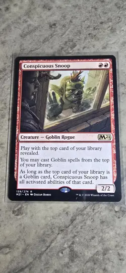 Conspicuous Snoop Core Set 2021 Regular Creature Goblin Rogue Rare MTG NM - Image 1