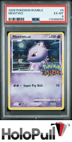 Pokemon TCG 2009 Pokemon Rumble Mewtwo #9 PSA 6 - Image 1