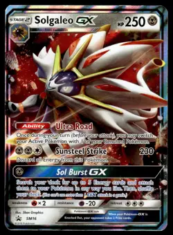 Pokemon TCG SM Promos #SM16 Solgaleo GX DMG (Creases) - Image 1