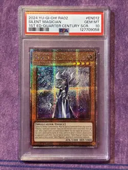 1x Yugioh PSA 10 Silent Magician RA02-EN012 1st Edition Gem Mint Quarter Century - Image 1