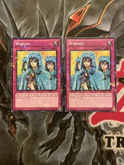 Yugioh 2x Waboku BP02-EN170 Mosaic Rare 1st Ed. NM - Image 1
