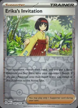 Erika's Invitation 160/165 Reverse-Holo 151 Mint Pokemon Card - Image 1