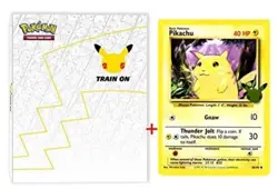 Pokemon Card 25th Anniversary First Partner Collector Binder and Jumbo Pikachu - Image 1