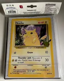 Pokemon Card 25th Anniversary First Partner Collector Binder and Jumbo Pikachu - Image 3
