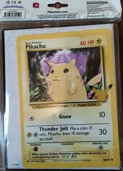 Pokemon Card 25th Anniversary First Partner Collector Binder and Jumbo Pikachu - Image 4