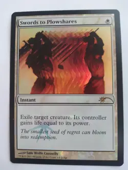 MTG Swords to Plowshares FOIL (Judge Gift Cards 2013/J13) - Magic: the Gathering - Image 1