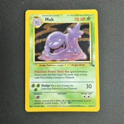 Muk Fossil Holo Card 13/62 Unlimited Holo Rare Pokemon Card - Image 1