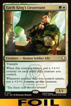 1x - Earth King's Lieutenant - FOIL #217 - Avatar: The Last Airbender - NM MTG - Image 1
