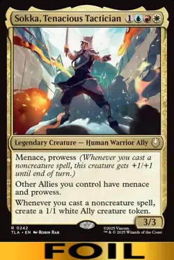 1x - Sokka, Tenacious Tactician - FOIL #242 - Avatar: The Last Airbender MTG - Image 1