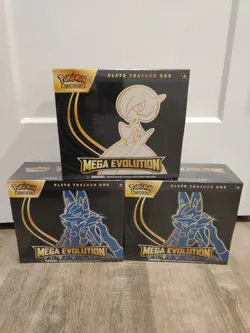 Pokemon Mega Evolution (ME01) Elite Trainer Box ETB Set of 3 New Sealed - Image 1