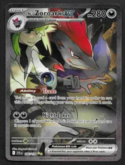 Pokemon TCG - Journey Together - N's Zoroark ex SIR - 185/159 NM - Image 1