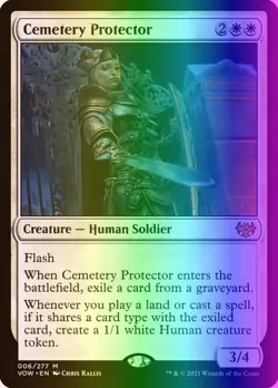 MTG Magic the Gathering Cemetery Protector (6/596) Innistrad Crimson Vow LP FOIL - Image 1