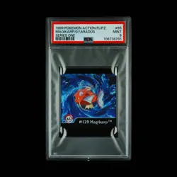 1999 Pokemon Action Flipz #65 Magikarp Gyarados PSA 9 Mint - Image 1