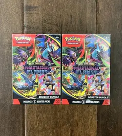 Pokemon TCG Mega Evolution Phantasmal Flames Booster Bundle Lot of 2 Sealed New - Image 1