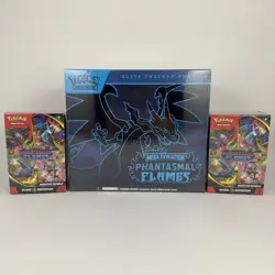 Pokemon TCG Phantasmal Flames ETB + 2 Booster Bundles Lot - Factory Sealed - Image 1