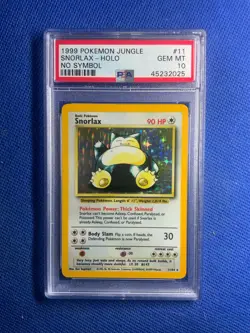 Pokemon Jungle No Symbol Snorlax PSA 10 GEM MINT ONLY POPULATION 36 - Image 3