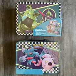 Lot Of 2 SEALED Pokemon TCG Iron Valiant & Scream Tail Treasure Chest Lunchbox’s - Image 1