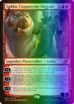 MTG Lukka, Coppercoat Outcast (125p/136) Ikoria Lair of Behemoths Promos NM FOIL - Image 1