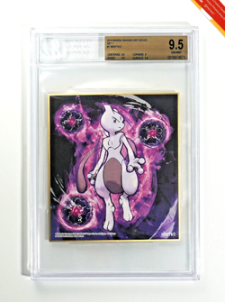 Pokemon BGS 9.5 Mewtwo #1 Set 1 Bandai Shikishi Art 2019 Japanese - Image 1