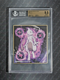 Pokemon BGS 9.5 Mewtwo #1 Set 1 Bandai Shikishi Art 2019 Japanese - Image 2
