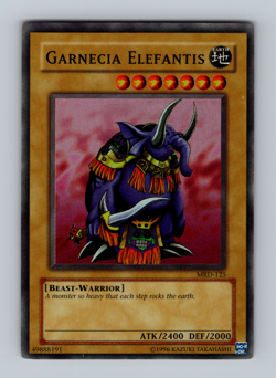 Garnecia Elefantis MRD Original Print Unlimited Super Rare #125 NM Yugioh 2002 - Image 1